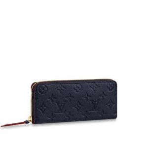 Louis Vuitton Monogram Empreinte Leather Clémence Wallet - Marine Rouge